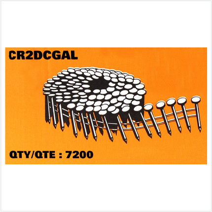 Clous de toiture galvanisés Bostitch CR2DCGAL 3,05-22 GAL8 7,2M 7/8" / 22 mm lisses - 7200 pièces