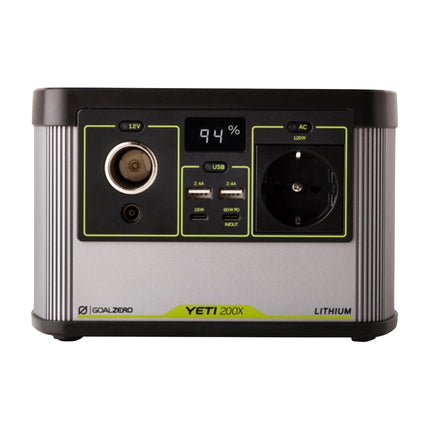 Goal Zero Yeti 200X - 230 V Centrale électrique portable 13 Ah + 2x Panneaux solaire Boulder 50 22 V 50 W 3,5 A + Rallonge de 4,5 mètres + 2x kit de montage Boulder