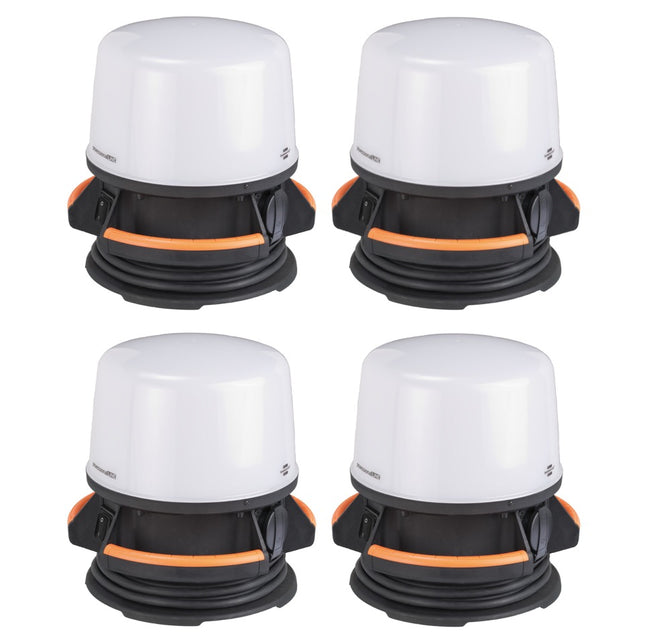 Brennenstuhl professionalLINE Set 4x ORUM LED Arbeitsleuchte 360° Baustrahler 4090 Lumen ( 4x 9171400400 ) 50 Watt IP54 BGI 608
