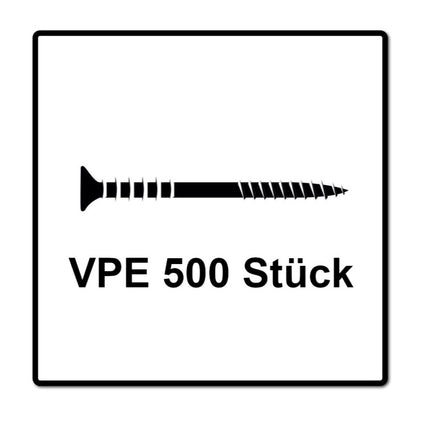 SPAX Adjusting Screw 6.0 x 60 mm - Adjusting Thread with Retaining Grooves - Flat Head - T-STAR Plus - 4Cut - WIROX 500 pcs. (5x 161010600603)