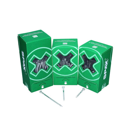 SPAX Adjusting Screw 6.0 x 60 mm - Adjusting Thread with Retaining Grooves - Flat Head - T-STAR Plus - 4Cut - WIROX 500 pcs. (5x 161010600603)