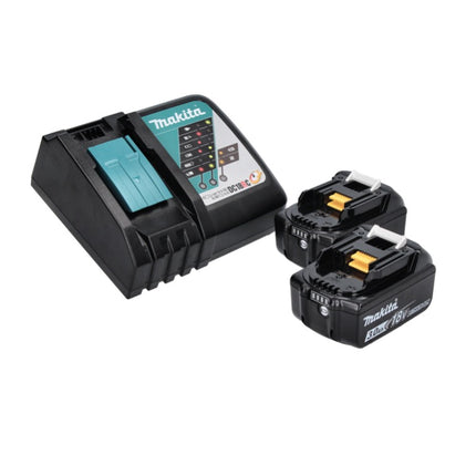 Makita DLX 2221 JX2 Akku Kombo Kit 18 V mit DHP 483 40 Nm + DTD 155 140 Nm Brushless + 2x Akku 3,0 Ah + Ladegerät + Bitset + Makpac