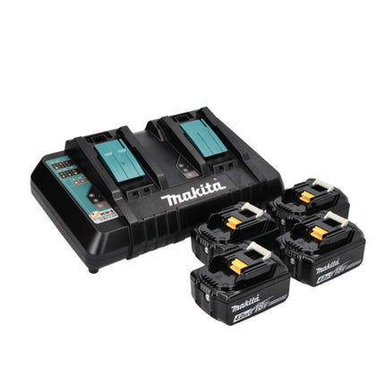 Makita DLX 2140 PMJ Akku Kombo Kit 18 V mit DHP 482 62 Nm + DHS 710 190 mm + 4x Akku 4,0 Ah + Doppelladegerät + 3x Makpac