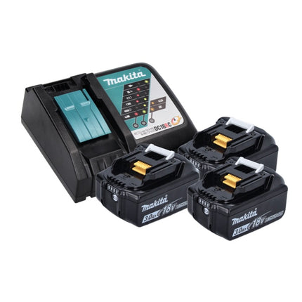 Makita DLX 2131 JX1 cordless combo kit 18 V with DHP 482 62 Nm + DTD 152 165 Nm + 3x rechargeable battery 3.0 Ah + charger + Makpac