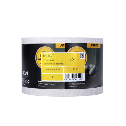 Mirka BASECUT Rotolo di carta abrasiva universale 115 mm x 50 m / P120 / 4 pz. - ( 4x 2251100112N )