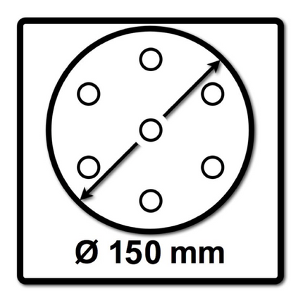Mirka BASECUT Carta abrasiva Grip 150 mm / P100 / 15 fori ( 2x 2261109910 ) - 200 pz.