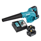 Makita DUB 185 RM soplador de hojas sin cable soplador 18 V + 2x batería 4.0 Ah + cargador
