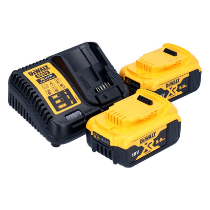 Paquete combinado de baterías DeWalt DCK 266 P2T Taladro de impacto DCD 796 de 18 V + herramienta de impacto DCF 887 + 2 baterías de 5,0 Ah + cargador + TSTAK