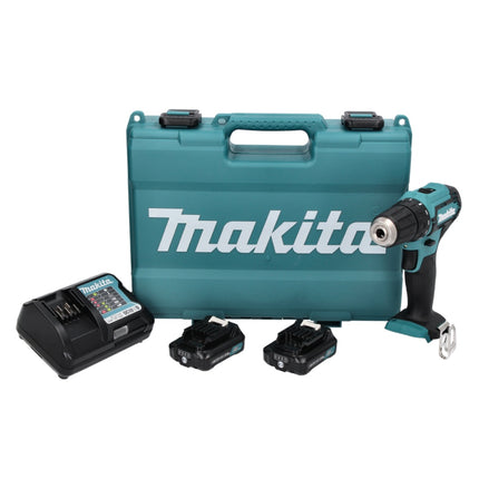 Maktia DF 333 DWAE Trapano avvitatore a batteria 12V / max. 30Nm + 2x Batterie 2,0 Ah + Caricabatterie + Valigetta