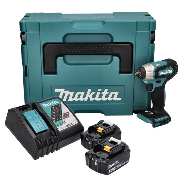 Akumulatorowy klucz udarowy Makita DTW 180 RFJ 18 V 180 Nm 3/8" bezszczotkowy + 2x akumulator 3,0 Ah + ładowarka + Makpac