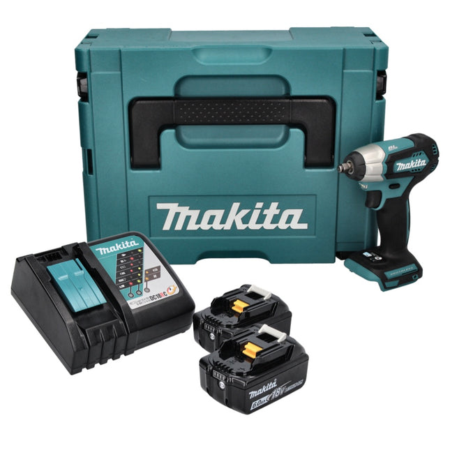 Akumulatorowy klucz udarowy Makita DTW 180 RGJ 18 V 180 Nm 3/8" bezszczotkowy + 2x akumulator 6,0 Ah + ładowarka + Makpac