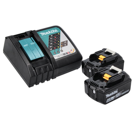 Makita DTW 180 RGJ cordless impact wrench 18 V 180 Nm 3/8" brushless + 2x 6.0 Ah battery + charger + Makpac