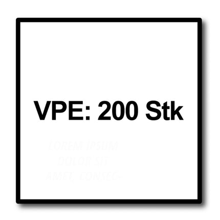 HECO TOPIX plus tornillos profesionales para construcción en madera 8,0 x 260 mm 200 piezas (4x 61353) tornillo para madera con rosca parcial, cabeza con arandela, accionamiento en T, galvanizado azul, A3K