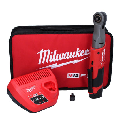 Milwaukee M12 FIR38-201B Akku Ratsche 12 V 75 Nm 3/8" ( 4933459798 ) Brushless  + 1x Akku 2,0 Ah + Ladegerät + Tasche