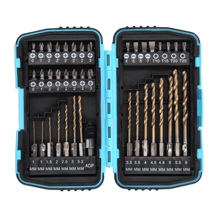 Makita DHP 458 Z Perceuse-visseuse à percussion sans fil 18 V 91 Nm + Jeu de forets - 40 pièces