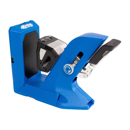 KREG Pocket Hole Jig 720 przyrząd do wiercenia otworów pod kołki (KPHJ720) + przyrząd do wiercenia otworów pod kołki + wiertło stopniowe + bit + śruby