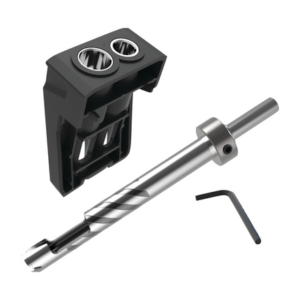 KREG Pocket Hole Jig 720 przyrząd do wiercenia otworów pod kołki (KPHJ720) + przyrząd do wiercenia otworów pod kołki + wiertło stopniowe + bit + śruby