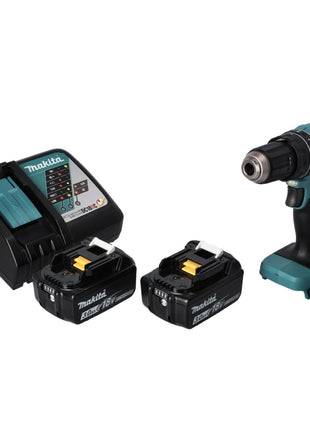Makita DHP 485 RF Perceuse-visseuse à percussion sans fil 18 V 50 Nm Brushless + 2x Batteries 3,0 Ah + Chargeur