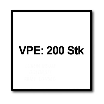 HECO MULTI MONTI plus F Schraubanker 7,5 x 100 mm 200 Stück ( 4x 48517 ) Betonschraube, Senkkopf, T-Drive, verzinkt blau, A2K