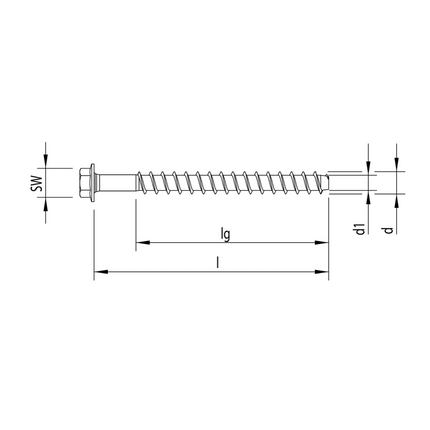 HECO MULTI MONTI plus SS Schraubanker 10,0 x 160 mm 50 Stück ( 2x 48459 ) Betonschraube, Sechskantkopf, verzinkt blau, A2K