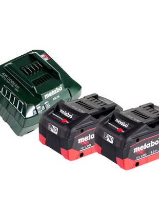 Metabo SB 18 LTX BL Q I Trapano a percussione a batteria 18 V 130 Nm brushless + 2x batteria 8,0 Ah + caricatore + metaBOX
