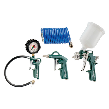 Compresor Metabo Basic 160-6 W OF 900 W 8 bar (601501000) + set de accesorios 4 piezas
