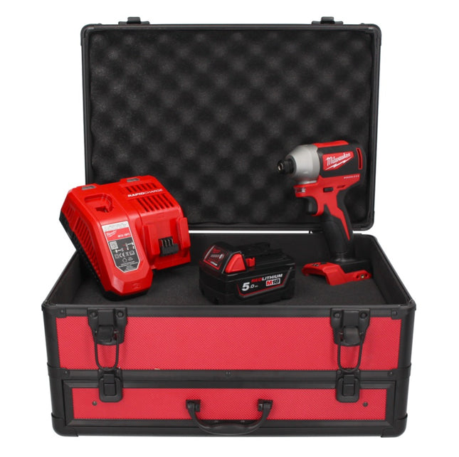 Milwaukee M18 BLID2-501FC TX Impact Driver 180 Nm 1/4" 18V Brushless + 1x Battery 5.0 Ah + Charger + TX Case