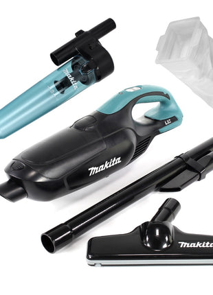 Makita DCL 182 ZB Akku Staubsauger 18 V Schwarz + 1x Zyklon Abscheidervorsatz + 1x Vlies Filterbeutel - ohne Akku, ohne Ladegerät
