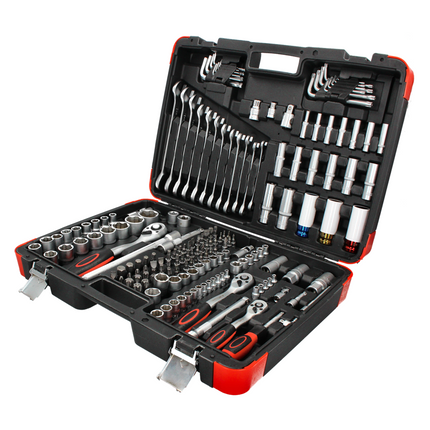 Juego de llaves de vaso BGS technic accionamiento 6,3 mm 1/4" 10 mm 3/8" 12,5 mm 1/2" 176 piezas (15217)