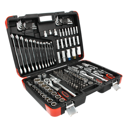Juego de llaves de vaso BGS technic accionamiento 6,3 mm 1/4" 10 mm 3/8" 12,5 mm 1/2" 176 piezas (15217)