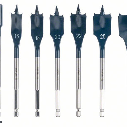 Bosch Self Cut Speed Flachfräß Bohrer Set 7tlg. 16/18/20/22/25/32mm + Verlängerung 1/4" ( 2608587009 )