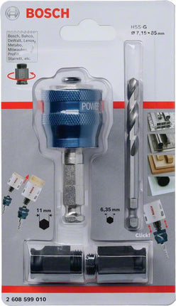 Bosch Power Change Plus Holesaw Adaptor Set 7.15 x 85 mm + HSS-G Drill Hexagonal Holder - Multimaterial - Carbide (2608599010)