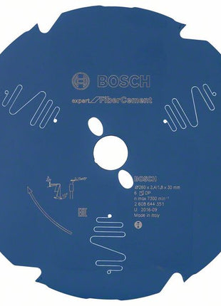 Bosch Professional Expert for Fiber Cement Kreissägeblatt 260 x 30 x 2,4 mm 6 Zähne ( 2608644351 ) - Toolbrothers