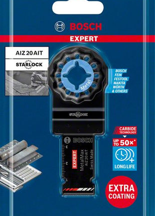 Bosch EXPERT AIZ 20 AIT Tauchsägeblatt Starlock 20 x 40 mm 1 Stk. ( 2608900012 ) für Metall Carbide MetalMax - Nachfolger von 2608662019 - Toolbrothers
