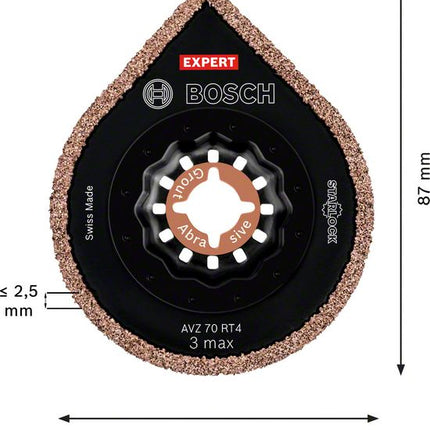 Bosch EXPERT 3 Max AVZ 70 RT4 Mörtelentferner Starlock 87 x 70 mm 10 Stk. ( 2608900042 ) für Mörtel Carbide  - Nachfolger von 2608664490