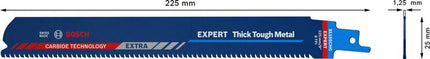 Bosch Expert Lame de scie sabre S 1155 CHC Thick Tough Metal 225 mm (2608900368)