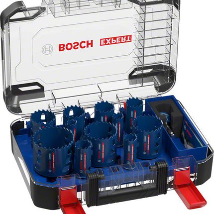 Bosch EXPERT Tough Material Set di Seghe a tazza  20 - 76 mm / 14 pz. ( 2608900447 ) Carburo Universal - Successore del 2608594185