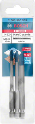 Bosch EXPERT Set di punte in ceramica dura HEX-9 5,0 - 8,0 x 90 mm 3 pezzi ( 2608900595 ) Tecnologia in metallo duro