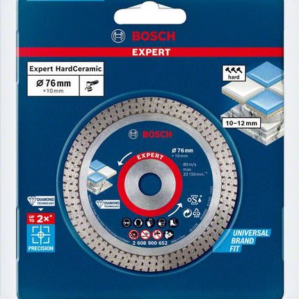 Disque à tronçonner diamanté Bosch Expert Hard Ceramic 76 mm 76 x 1,5 x 10 mm ( 2608900652 ) Diamond Technology - successeur de 2608615020