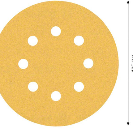 Bosch EXPERT C470 Fogli abrasivi 125 mm 8 fori G 120 50 pz. ( 2608900912 ) - per levigatrici orbitali