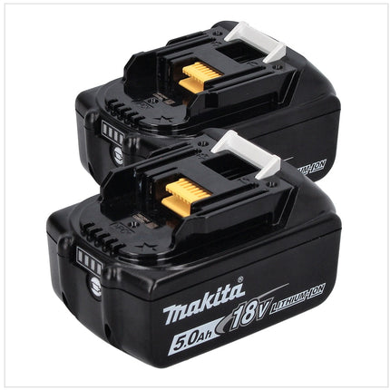 Makita DML 810 T Akku LED Flächenlicht 18 / 36 V ( 2 x 18 V ) 5500 lm IP54 + 2x Akku 5,0 Ah - ohne Ladegerät
