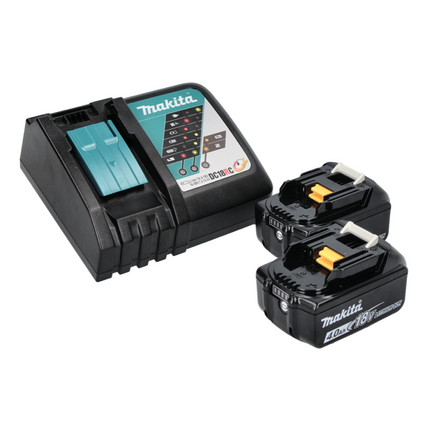 Makita DML 812 RM Lampe torche à LED 18 V 1250 lm + 2x batterie 4,0 Ah + chargeur
