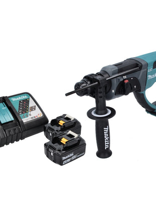 Makita DHR 202 RM 18 V 2,0 J SDS Plus Martello a scalpello a batteria + 2x Batteria 4,0 Ah + Ladegert