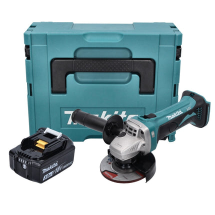 Makita DGA 452 F1J Amoladora angular sin cable 18 V 115 mm + 1x batería recargable 3,0 Ah + Makpac - sin cargador
