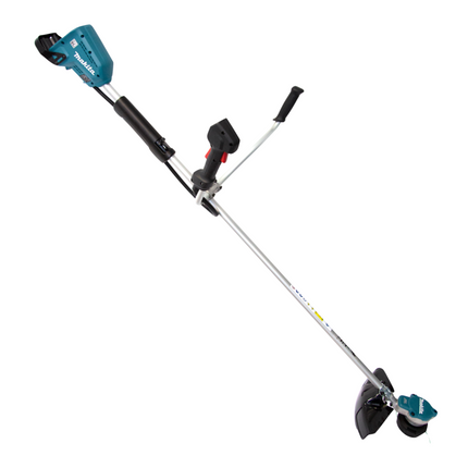 Desbrozadora de batería Makita DUR 368 AT 36 V (2 x 18 V) de dos mangos sin escobillas + 2x batería 5,0 Ah - sin cargador