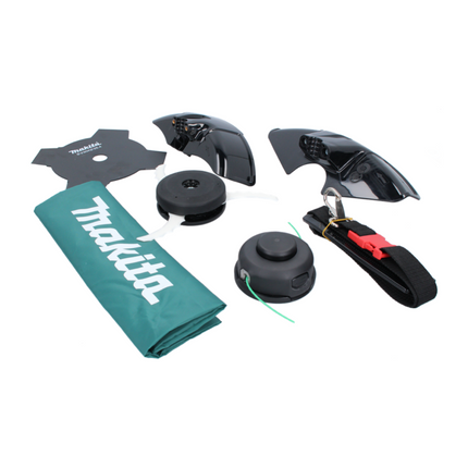 Desbrozadora de batería Makita DUR 368 AT 36 V (2 x 18 V) de dos mangos sin escobillas + 2x batería 5,0 Ah - sin cargador