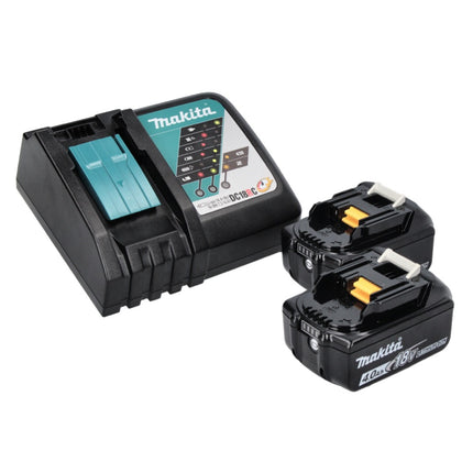 Makita DBO 180 RM Akku Exzenterschleifer 18 V 125 mm + 2x Akku 4,0 Ah + Ladegerät - Toolbrothers