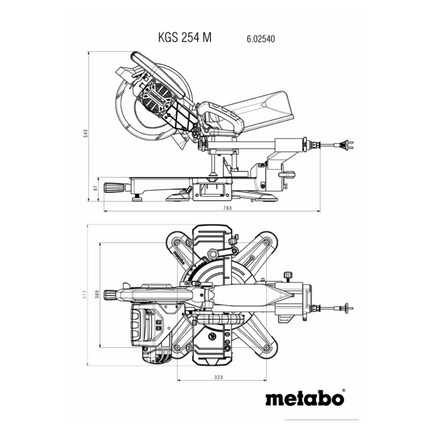 Metabo KGS 254 M Kappsäge 1800 W 254 mm ( 602540000 )