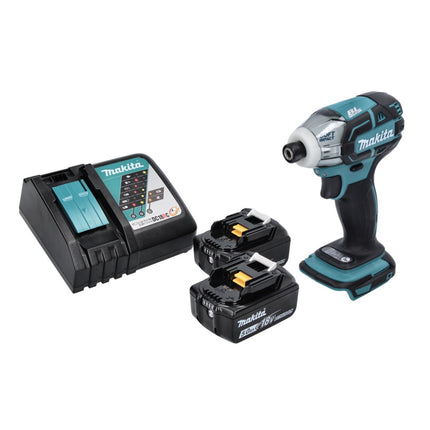 Makita DTS 141 RT cordless impulse screwdriver 18 V 40 Nm 1/4" brushless + 2x rechargeable battery 5.0 Ah + charger