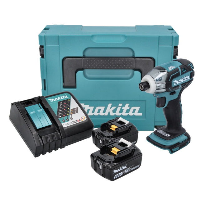 Makita DTS141RTJ Visseuse oléopneumatique sans fil 40Nm 1/4" Brushless 18V + 2x Batteries 5,0Ah + Chargeur + Coffret Makpac